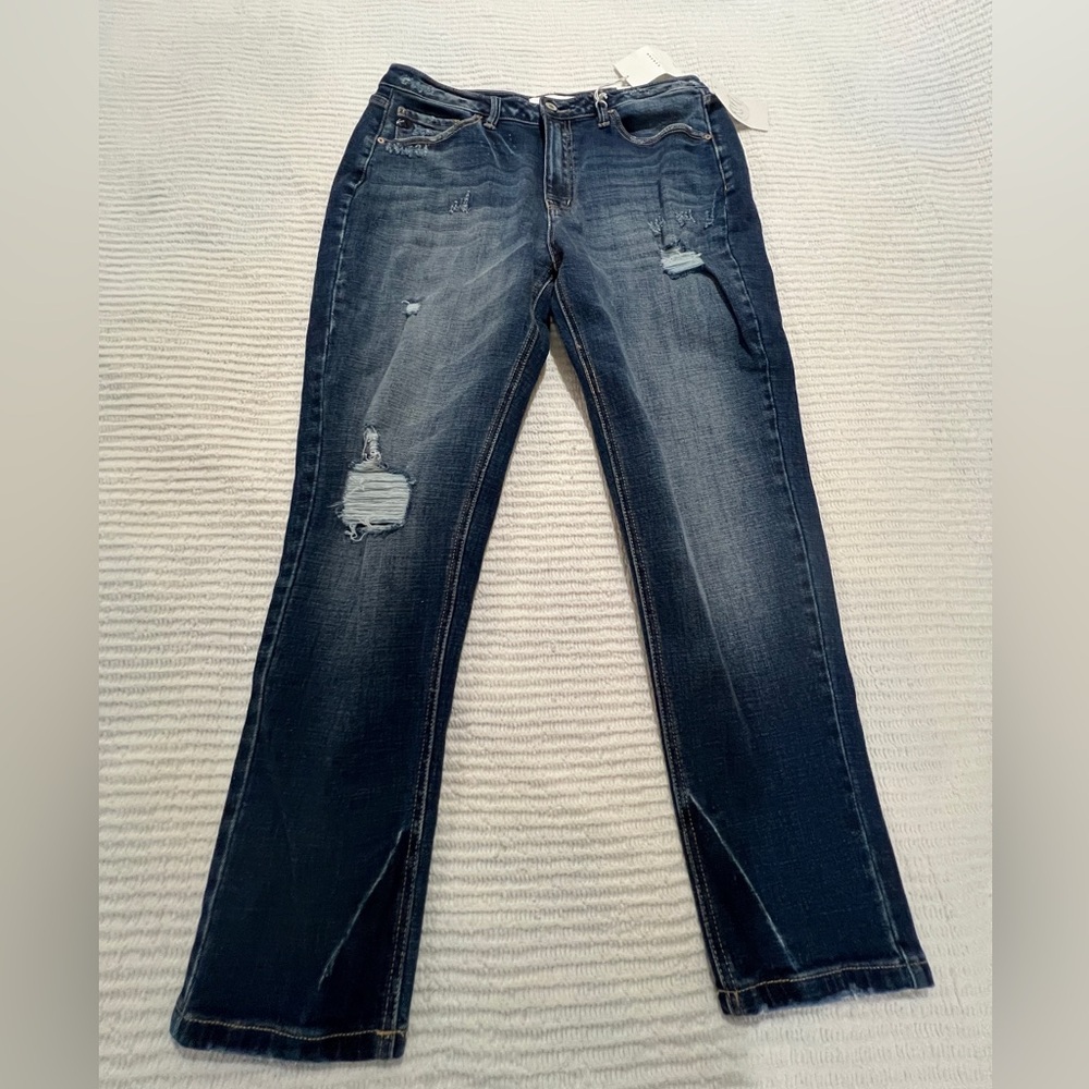 New Kancan Stylish Blue Distressed Women Jeans  - Size 13/30